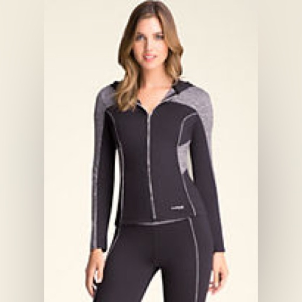 BEBE Sports Jacket - Black and Grey - XS